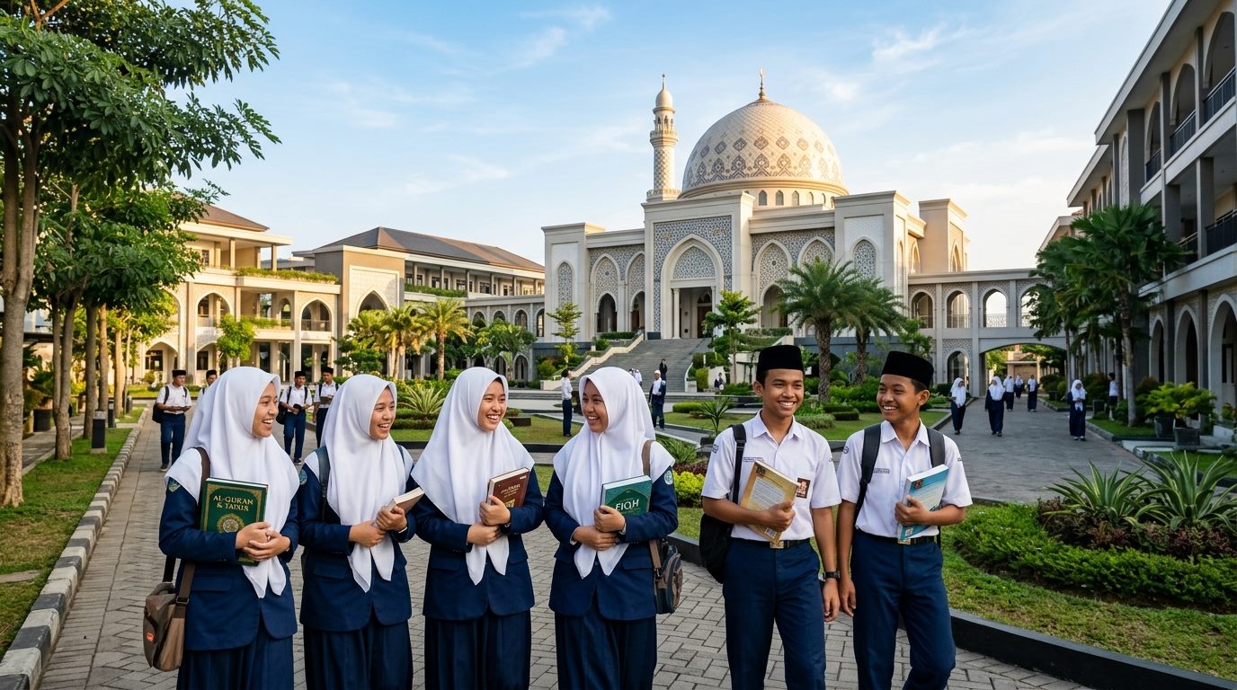Pintu Utama Pendaftaran Santri Baru Yayasan Raudlatul Muta'allimin Babat Lamongan